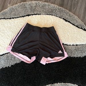 Medium adidas gym short. Pink and black.